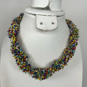 #12 J. CREW Multicolor Seed Bead Twist Necklace - Women Jewelry